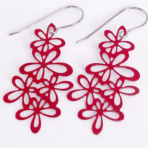 Wisteria Red Earrings