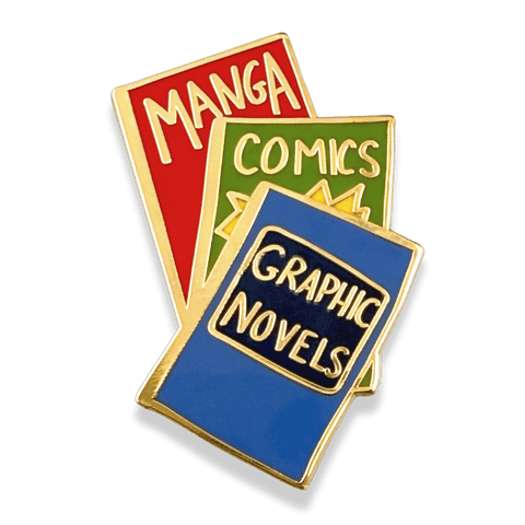 Manga Comics Graphic Novels Book Lapel Pin