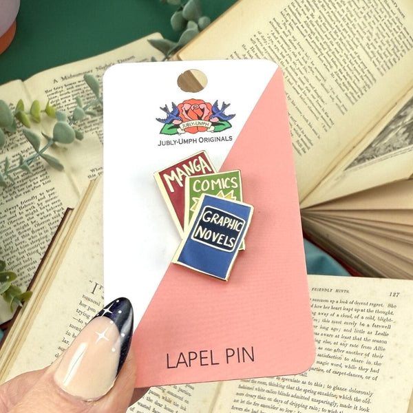 Manga Comics Graphic Novels Book Lapel Pin