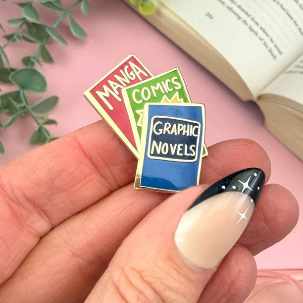 Manga Comics Graphic Novels Book Lapel Pin
