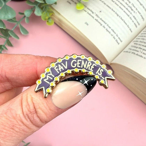 My Fav Genre Is Book Lapel Pin