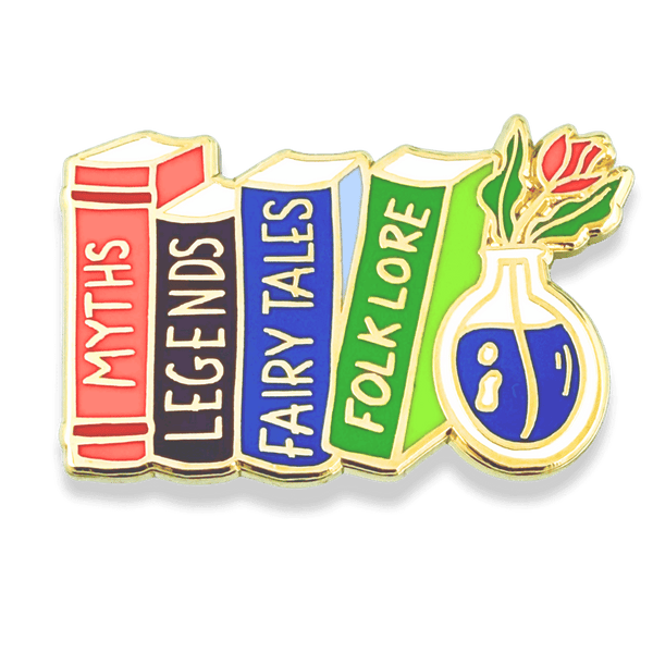 Myths Legends Fairy Tales Folklore Book Lapel Pin