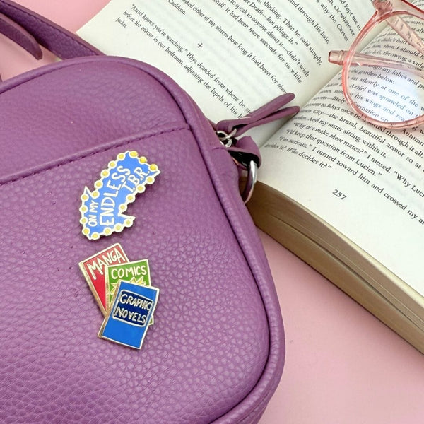 On My Endless TBR Book Lapel Pin