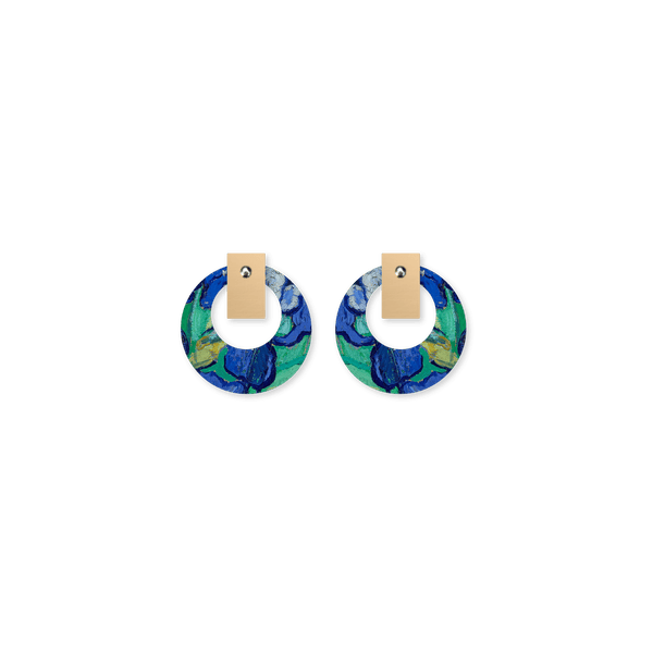 Van Gogh Irises Layered Small Retro Stud Earrings