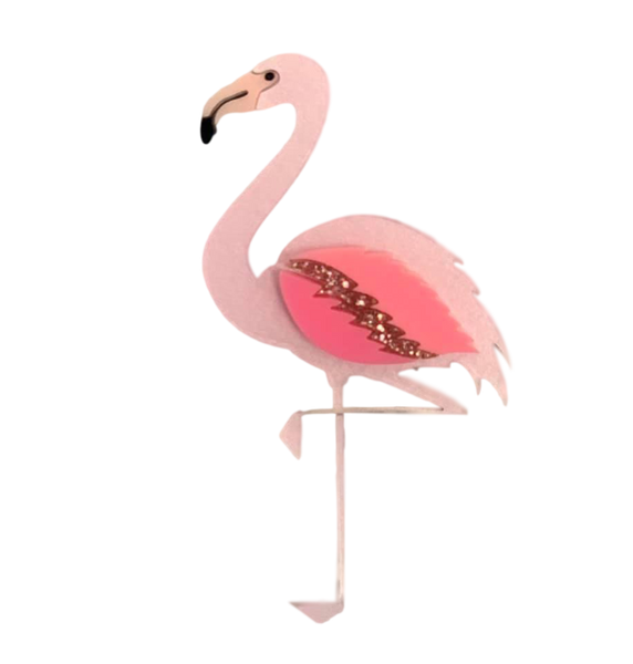 Pink Flamingo Brooch