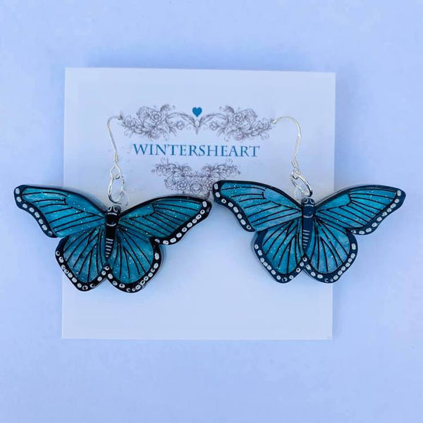 Blue Butterfly Earrings