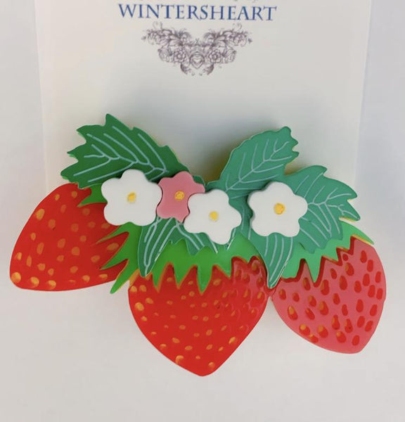 Strawberries Brooch
