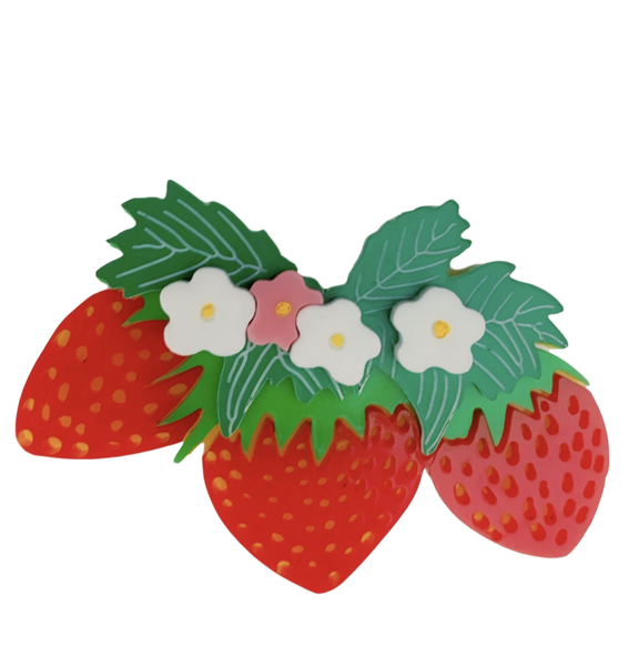 Strawberries Brooch