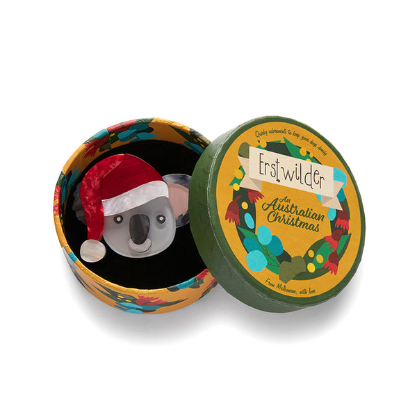Koala Claus Brooch