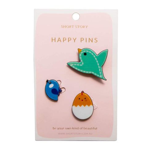 Happy Pins Set - Bird