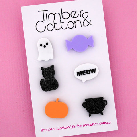 Pastel Halloween Mismatch Stud Earring Pack