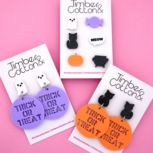 Pastel Halloween Mismatch Stud Earring Pack
