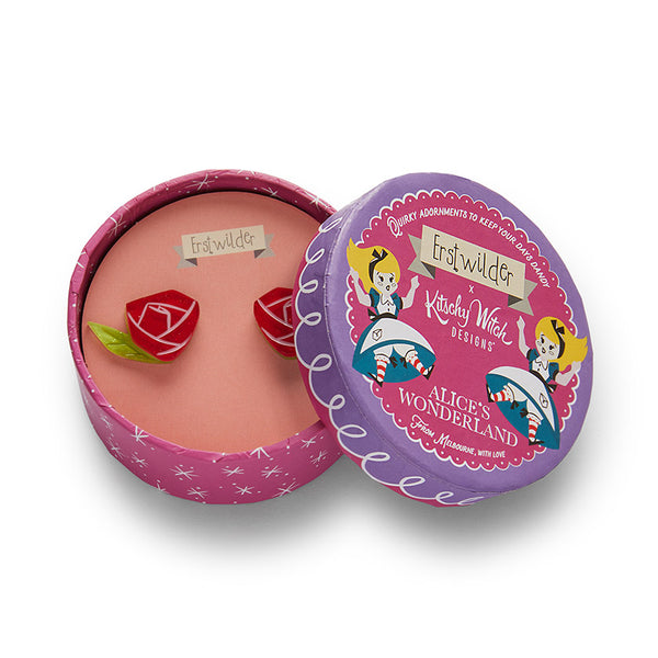 Painted Rose Earrings