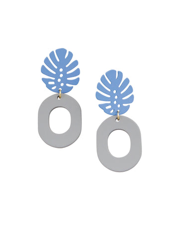 Grey Pineapple Earrings