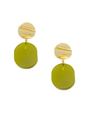 Olive Chloe Resin Earrings