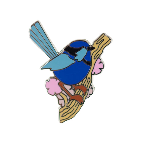 Phoebe the Fairy Wren Enamel Pin