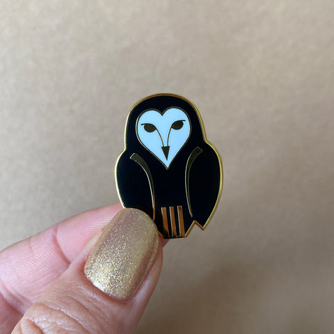 Owl Ornamental Enamel Pin
