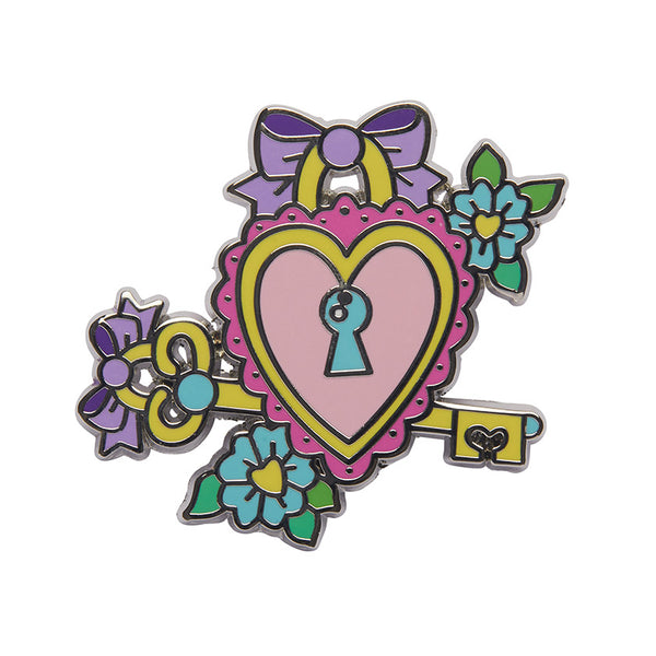 Lock and Key Enamel Pin