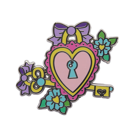 Lock and Key Enamel Pin