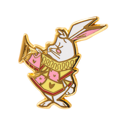 The White Rabbit Announces Enamel Pin