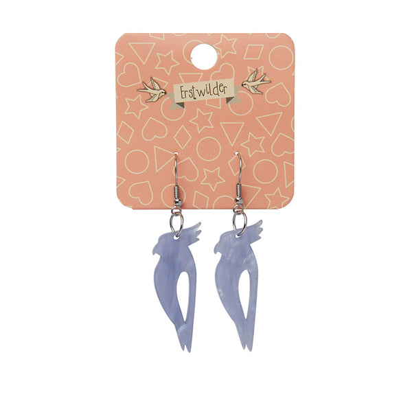 Kookaburra Ripple Resin Drop Earrings - Blue