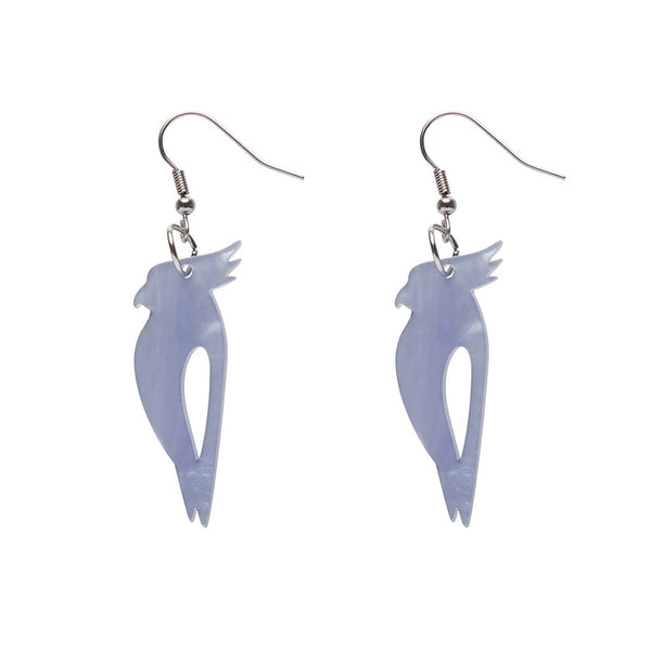 Kookaburra Ripple Resin Drop Earrings - Blue
