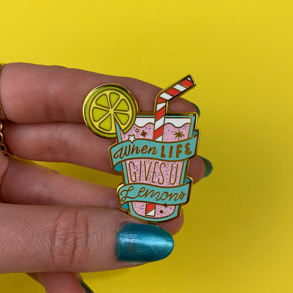 When Life Gives U Lemons Enamel Pin