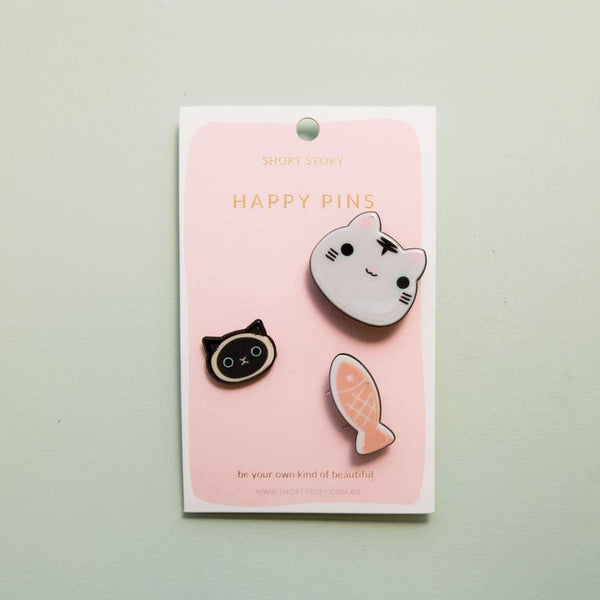 Happy Pins Set - Cat
