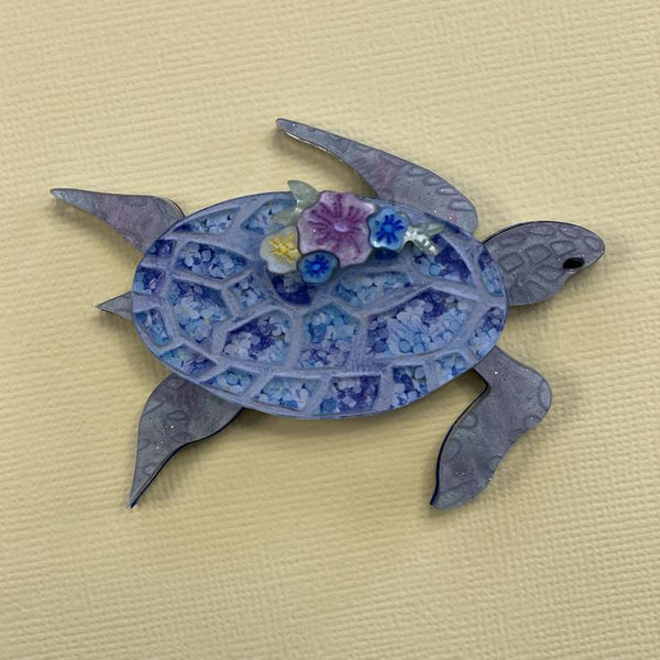 Raphael the Turtle Brooch