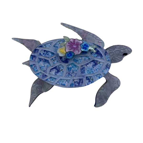 Raphael the Turtle Brooch