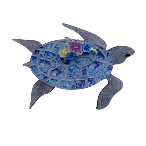 Raphael the Turtle Brooch