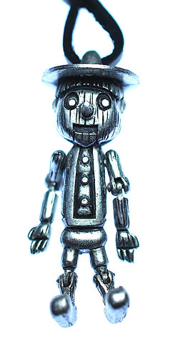 Pewter Pinocchio Leather Necklace