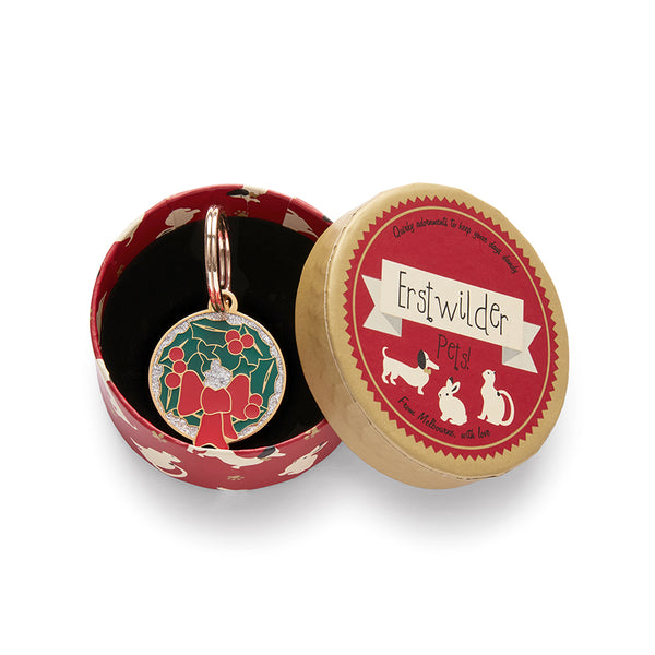 Deck The Halls Enamel Pet Charm