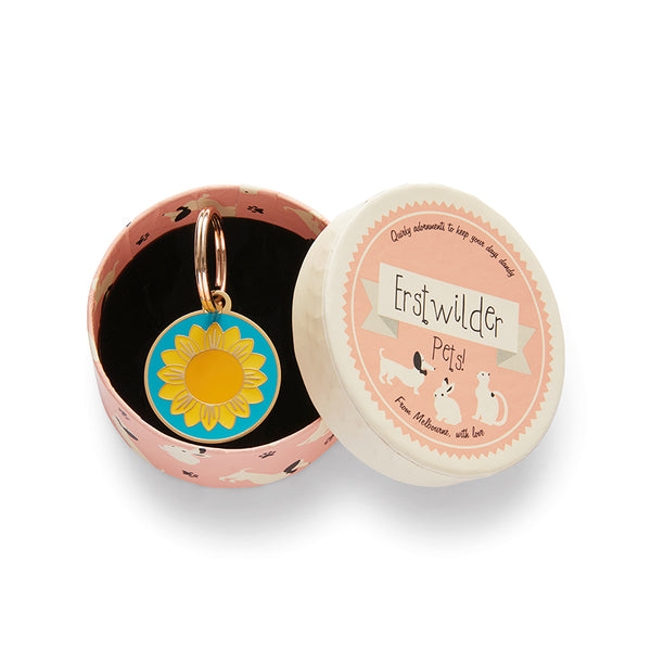 Sumptuous Sunflower Enamel Pet Charm