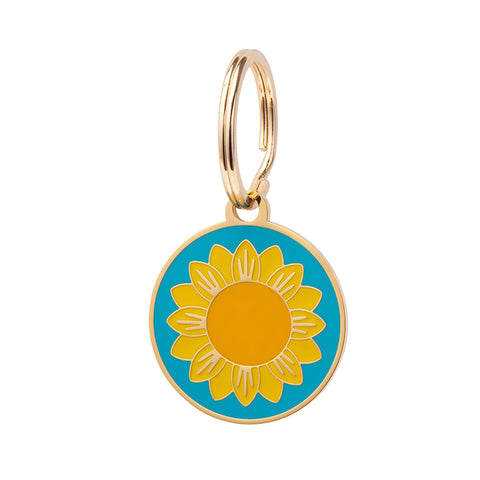 Sumptuous Sunflower Enamel Pet Charm