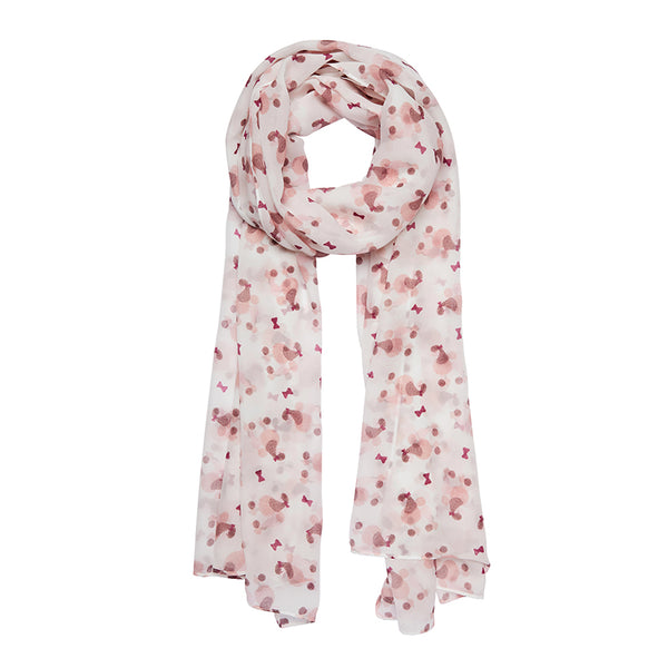 Madame Caniche Large Neck Scarf - White