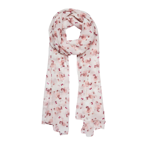 Madame Caniche Large Neck Scarf - White