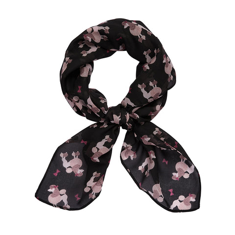 Madame Caniche Head Scarf - Black
