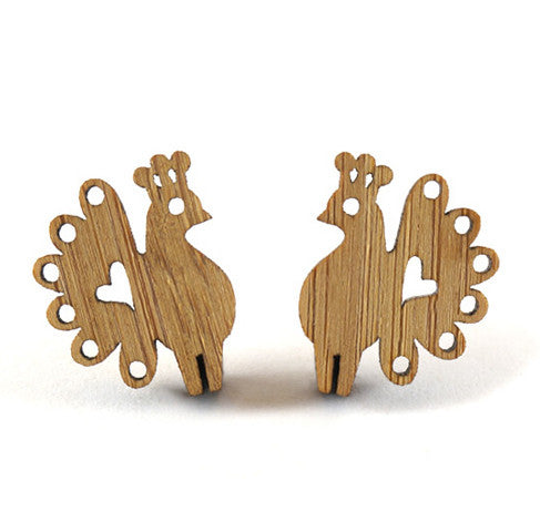 Peacock Stud Earrings