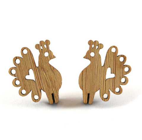 Peacock Stud Earrings