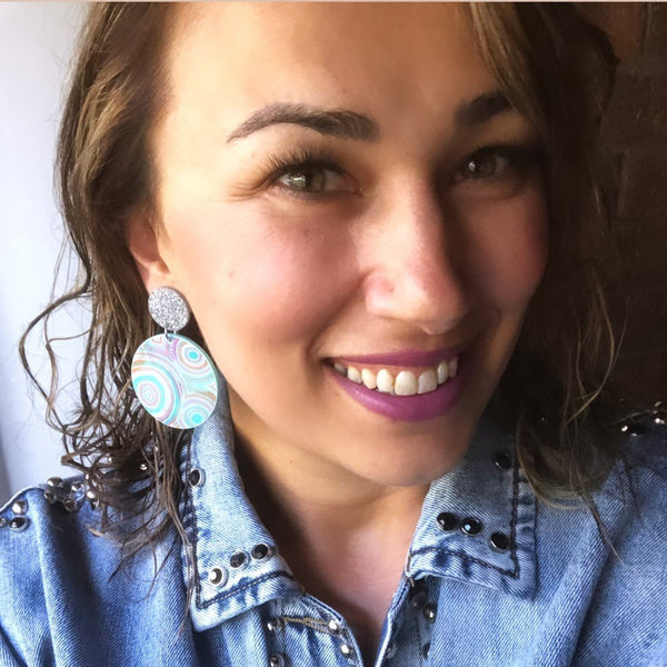 Ocean Dreaming Statement Circle Dangle Earrings