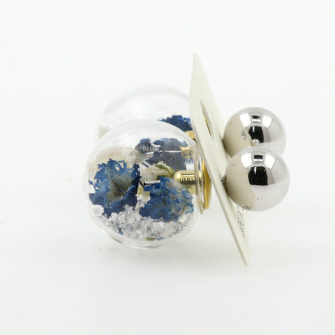 Fantasy Bubble Earrings Flower Blue