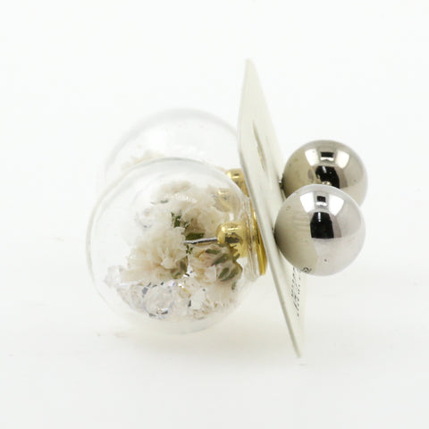 Fantasy Bubble Earrings Flower White