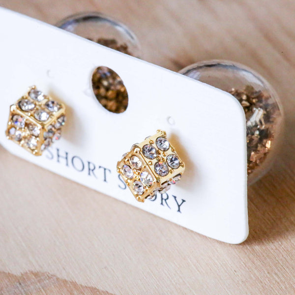 Fantasy Bubble Earrings Confetti Gold