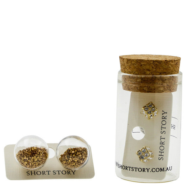 Fantasy Bubble Earrings Confetti Gold