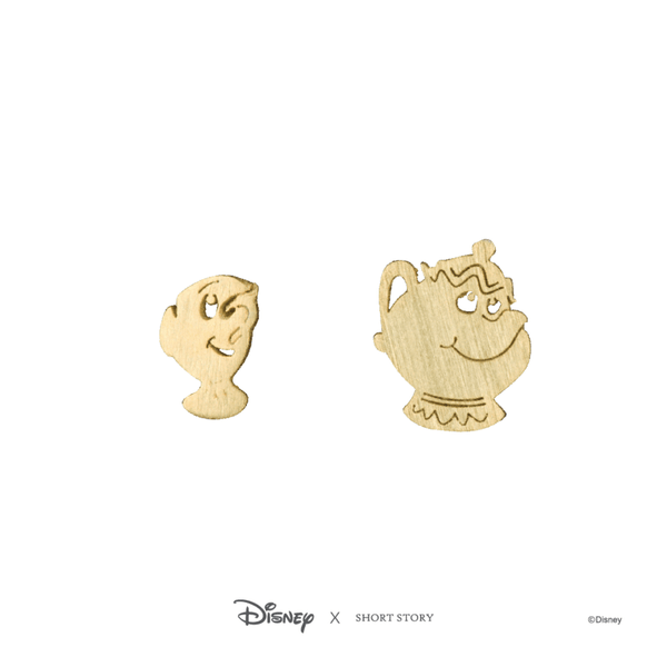 Mrs Potts and Chip Disney Earrings - Gold