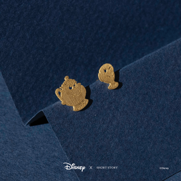 Mrs Potts and Chip Disney Earrings - Gold