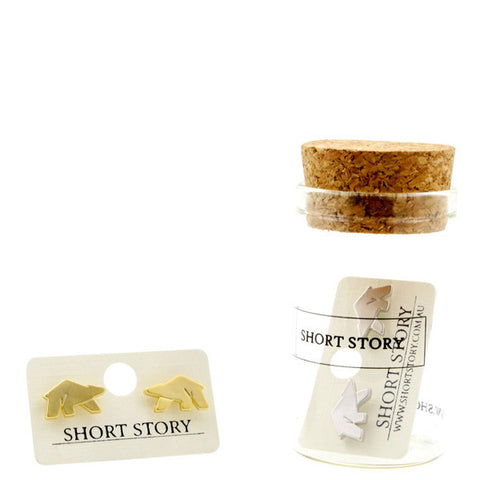 Funky Play Earrings Polar Bear Gold