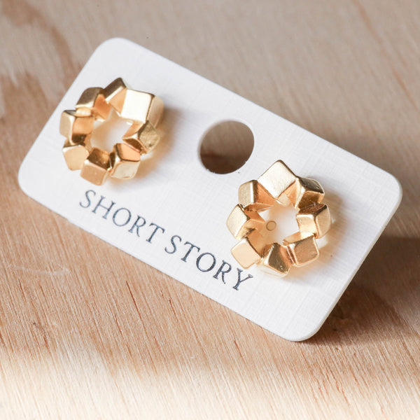 Funky Play Earrings Fire Ring Gold