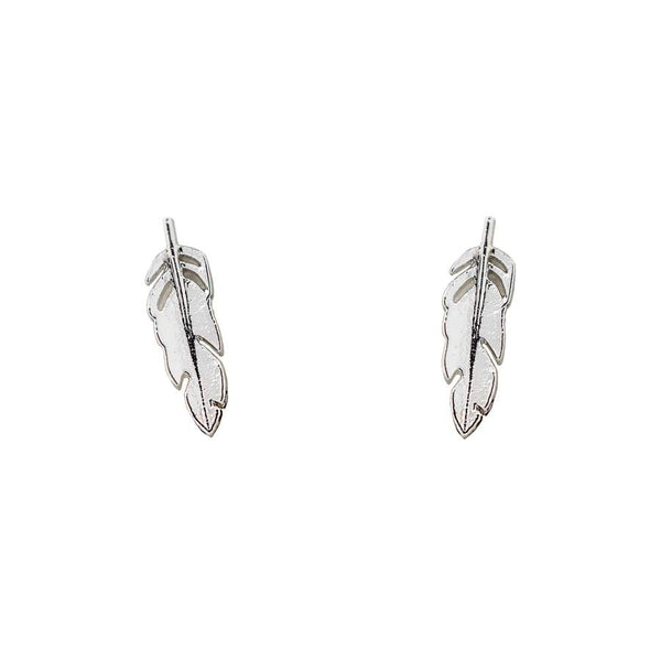 Feather Earrings - Silver